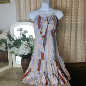 Striped Halter Top Dress size small